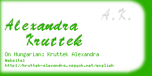 alexandra kruttek business card